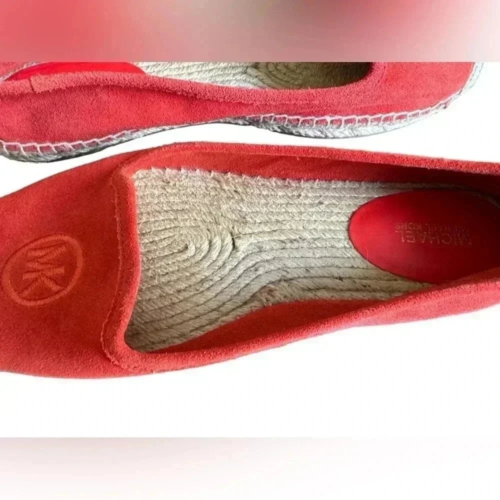 Michael Kors Orange Suede Espadrille Flats Sz 8M